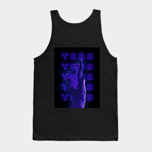 Hand Blue Overlay Art Tank Top